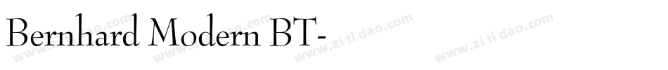 Bernhard Modern BT字体转换